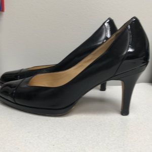 Cole Haan Nike Air black leather pumps